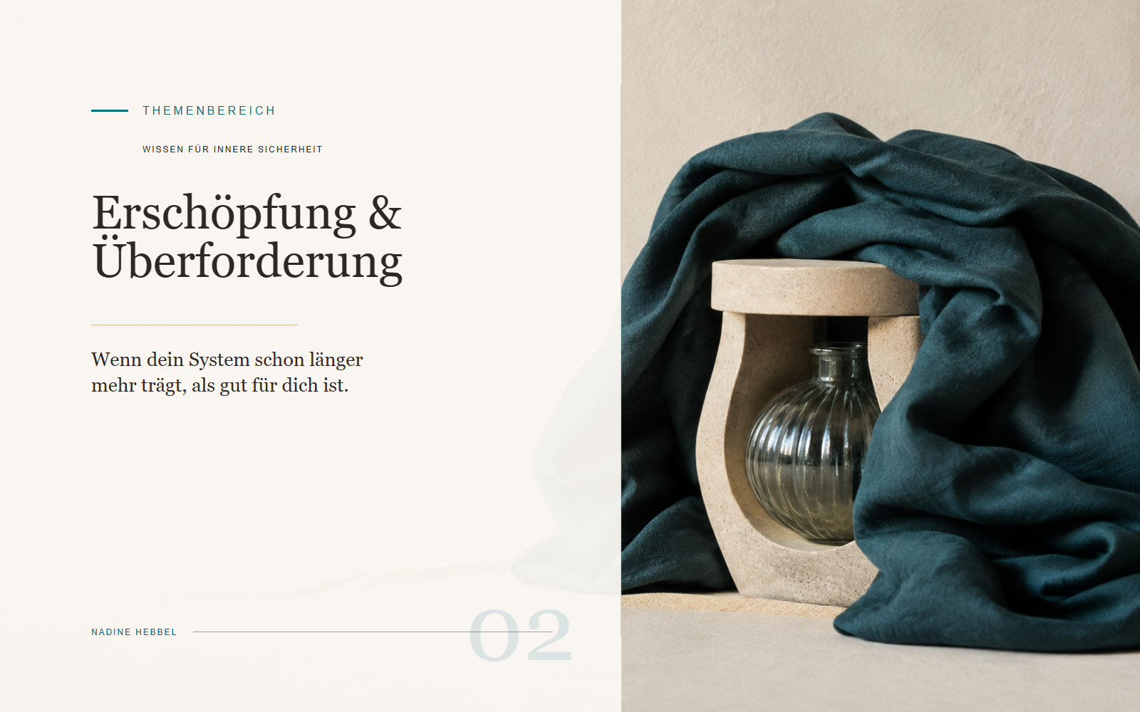 Gestaltetes Titelbild zum Themenbereich Erschöpfung und Überforderung.