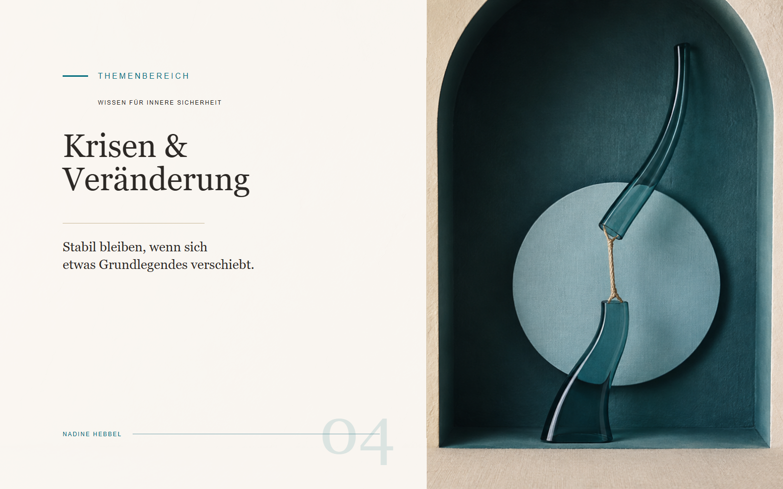 Gestaltetes Titelbild zum Themenbereich Krisen und Veränderung.