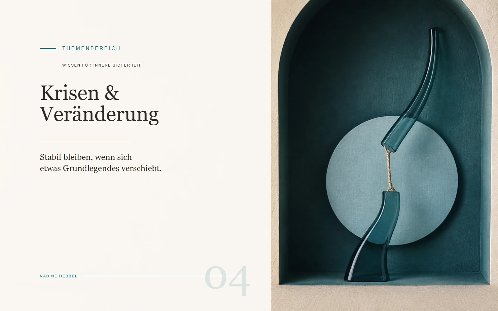 Gestaltetes Titelbild zum Themenbereich Krisen & Veränderung.