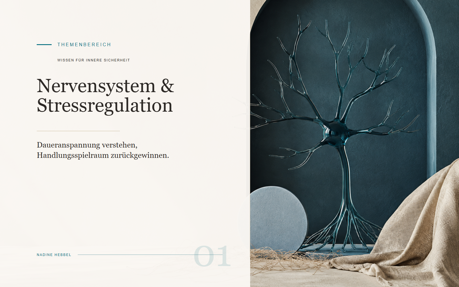 Gestaltetes Titelbild zum Themenbereich Nervensystem und Stressregulation.